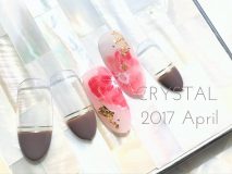 定額Aコース￥12000-　(ご新規様￥9600-)　奥行き感のあるお花ネイル❁