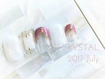 定額Dコース￥8500-　(ご新規様￥6800-)　流行りのクリアネイルっ♪*+