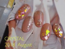 ★定額Cコース　 ￥９，８００－　可愛らしくもラメとシェルで涼し気Nail☆